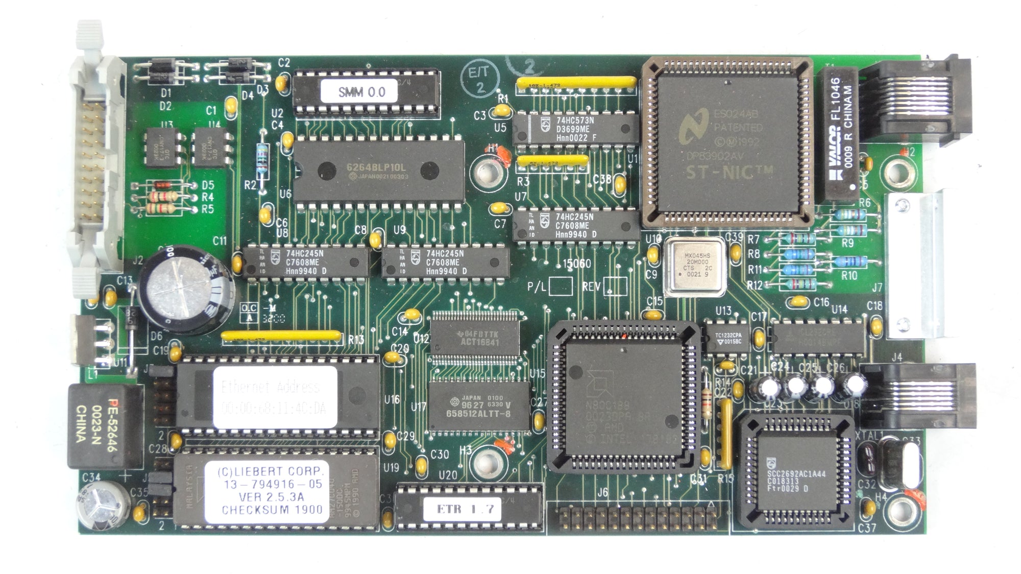 Liebert / Emerson Ethernet Comm Board