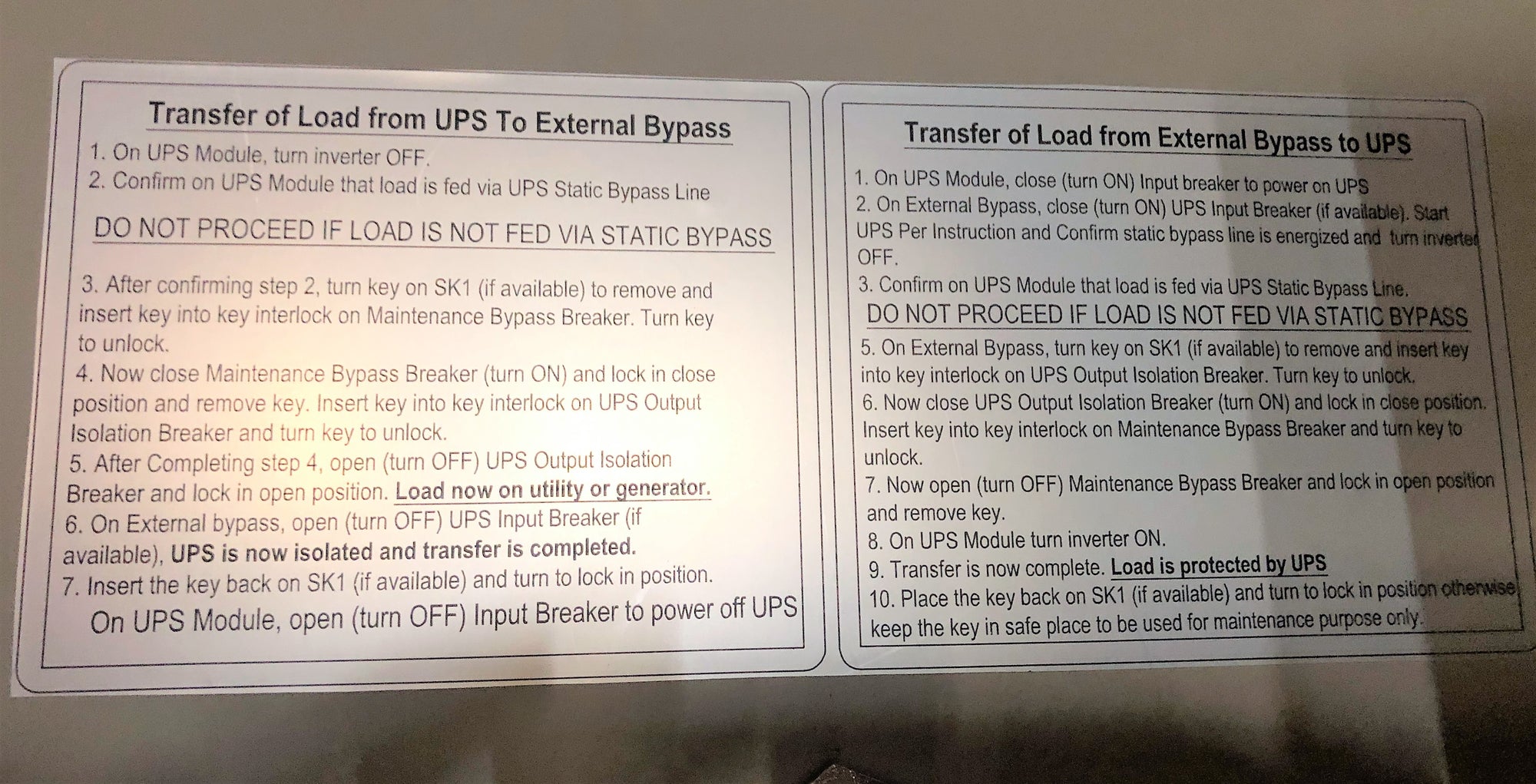 Power Bypass Switch 