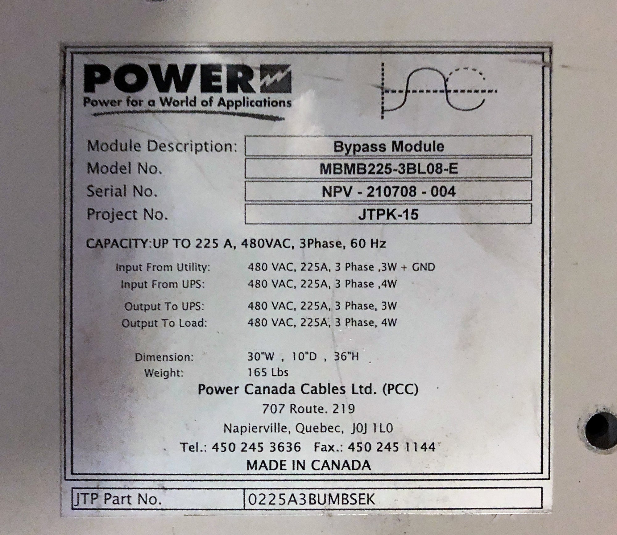 Power Bypass Switch 